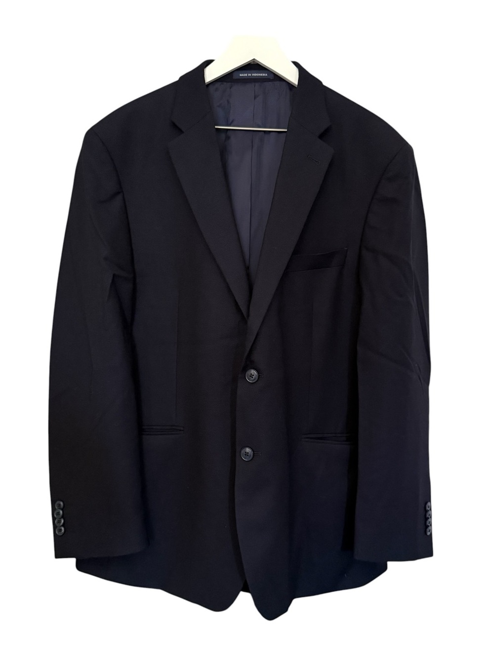 Joseph Abboud Mens Blue Textured Two Button Double Vent Blazer Sport Coat
